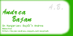 andrea bajan business card